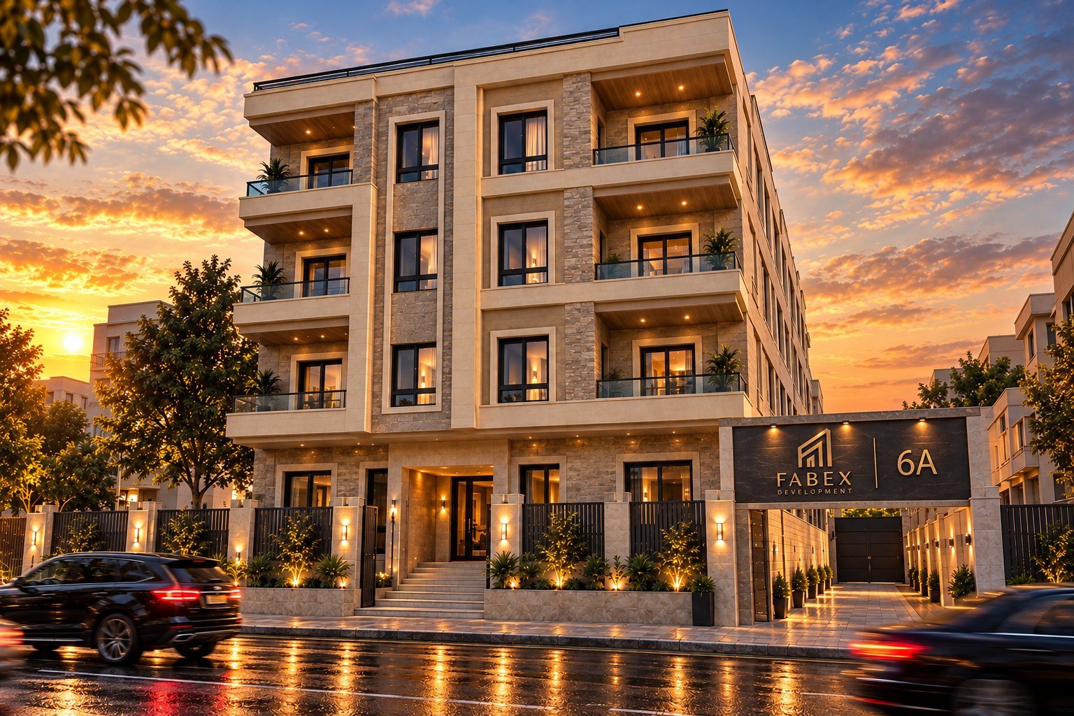مشروع 6A – عمارة سكنية في الحي الرابع بيت الوطن التجمع الخامس – فاب إكس
